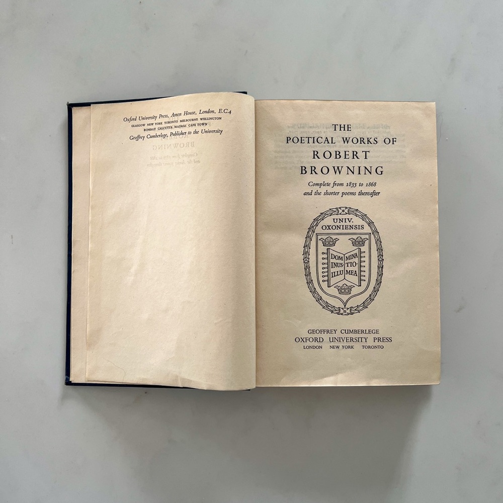 Vintage Black and Cream Poetry Book